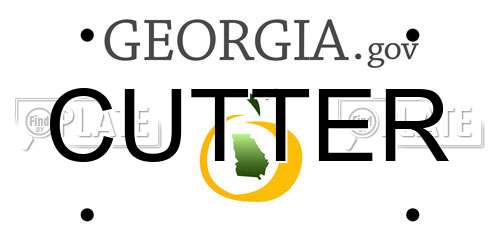 CUTTER Georgia License Plate