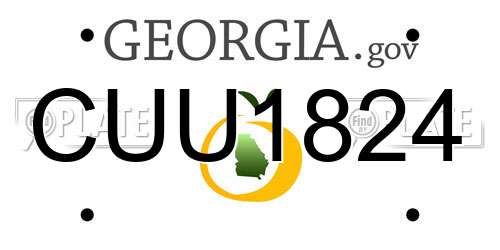CUU1824 Georgia License Plate