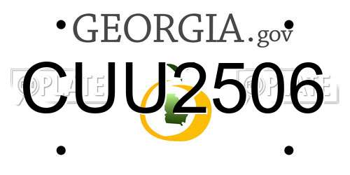 CUU2506 Georgia License Plate