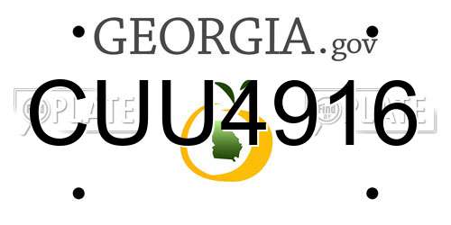 CUU4916 Georgia License Plate