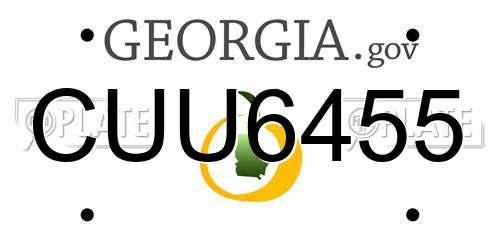 CUU6455 Georgia License Plate