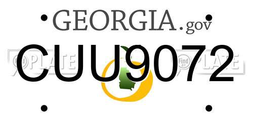 CUU9072 Georgia License Plate