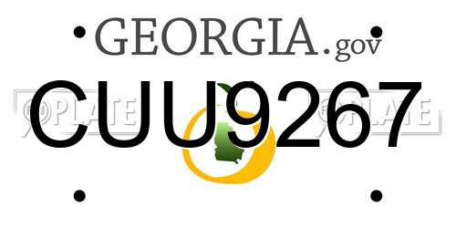 CUU9267 Georgia License Plate