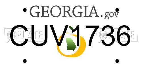 CUV1736 Georgia License Plate