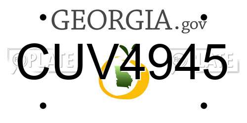 CUV4945 Georgia License Plate