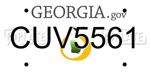 CUV5561 Georgia License Plate