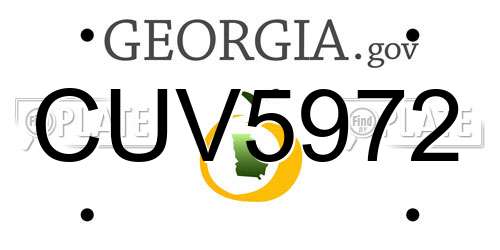 CUV5972 Georgia License Plate