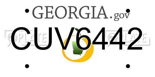 CUV6442 Georgia License Plate