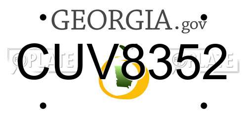 CUV8352 Georgia License Plate
