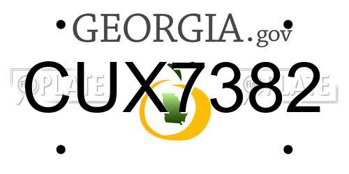 CUX7382 Georgia License Plate