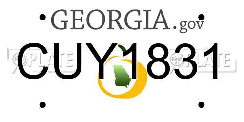 CUY1831 Georgia License Plate