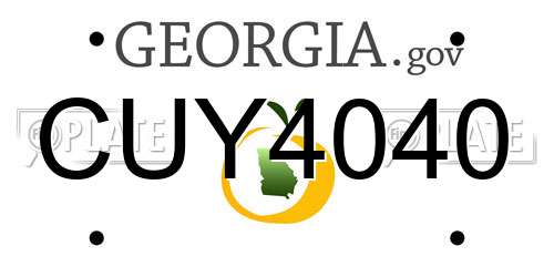 CUY4040 Georgia License Plate