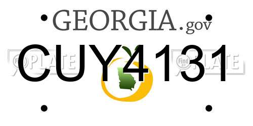CUY4131 Georgia License Plate