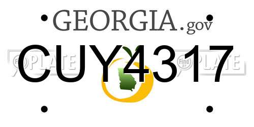 CUY4317 Georgia License Plate