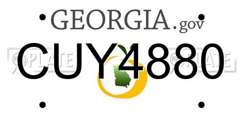 CUY4880 Georgia License Plate