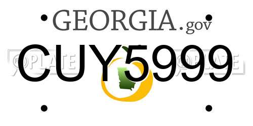 CUY5999 Georgia License Plate