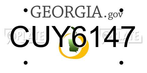 CUY6147 Georgia License Plate