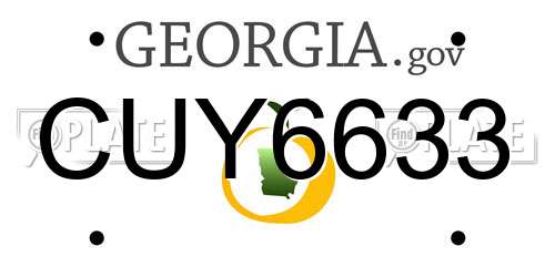 CUY6633 Georgia License Plate