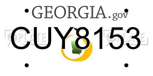 CUY8153 Georgia License Plate