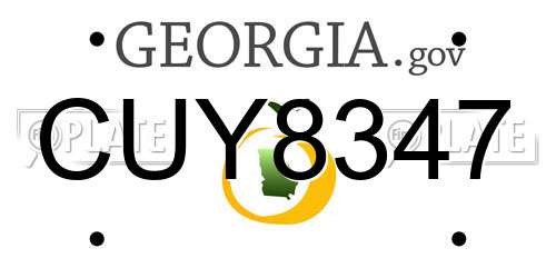 CUY8347 Georgia License Plate