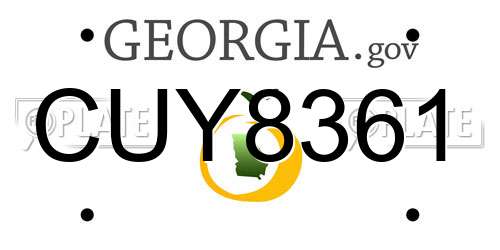 CUY8361 Georgia License Plate