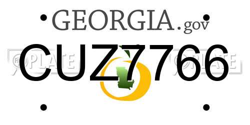 CUZ7766 Georgia License Plate