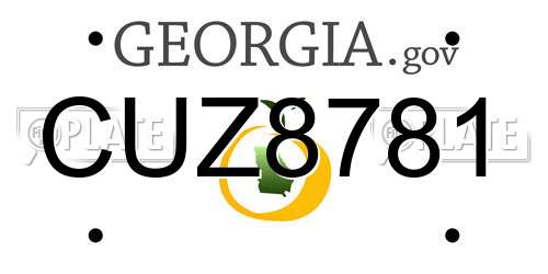 CUZ8781 Georgia License Plate