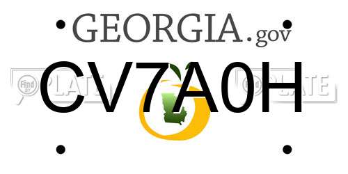 CV7A0H Georgia License Plate