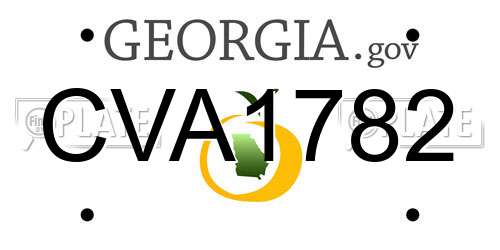 CVA1782 Georgia License Plate