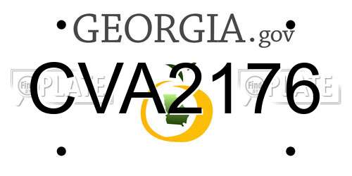 CVA2176 Georgia License Plate