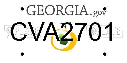 CVA2701 Georgia License Plate