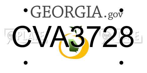 CVA3728 Georgia License Plate