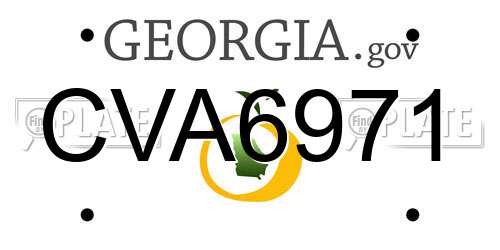 CVA6971 Georgia License Plate