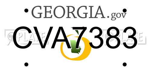 CVA7383 Georgia License Plate
