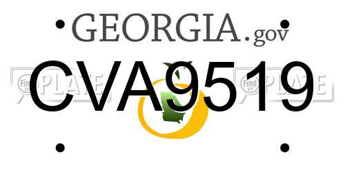 CVA9519 Georgia License Plate