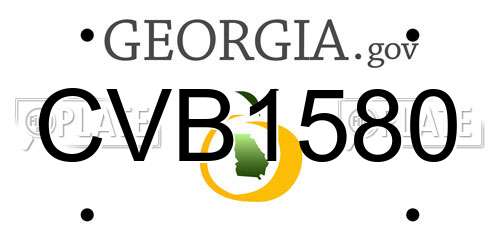 CVB1580 Georgia License Plate