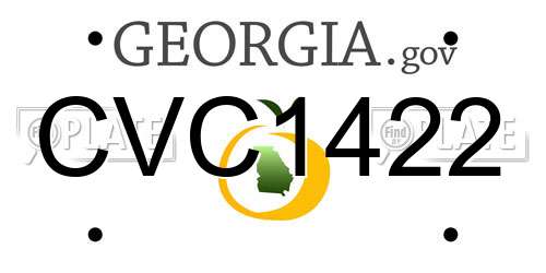 CVC1422 Georgia License Plate