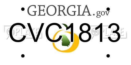 CVC1813 Georgia License Plate
