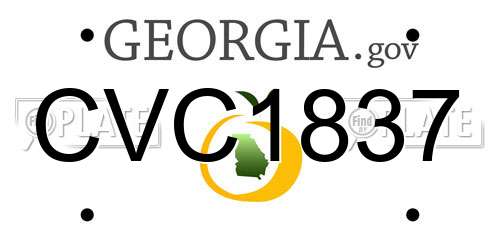 CVC1837 Georgia License Plate
