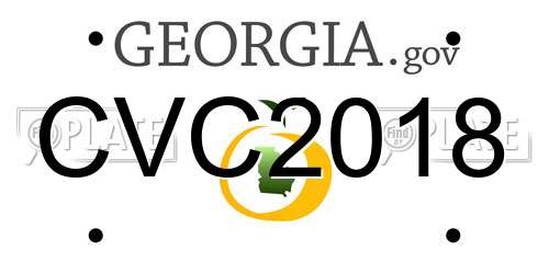 CVC2018 Georgia License Plate