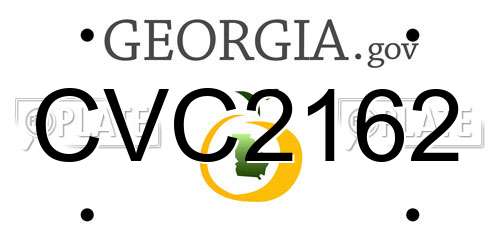 CVC2162 Georgia License Plate