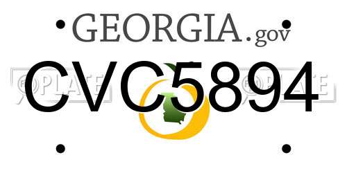 CVC5894 Georgia License Plate