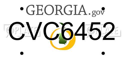 CVC6452 Georgia License Plate