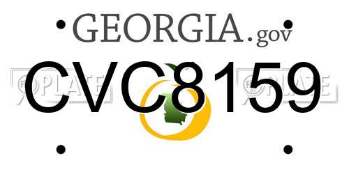 CVC8159 Georgia License Plate