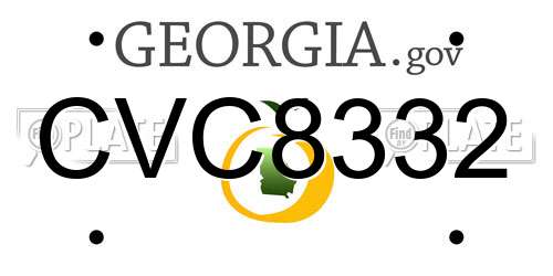 CVC8332 Georgia License Plate