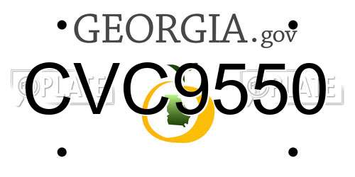 CVC9550 Georgia License Plate