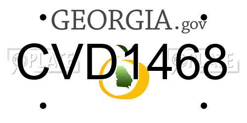 CVD1468 Georgia License Plate