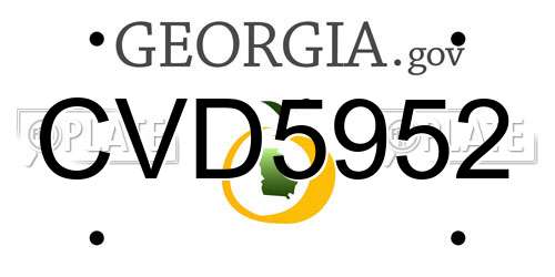 CVD5952 Georgia License Plate