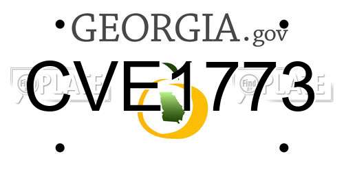 CVE1773 Georgia License Plate