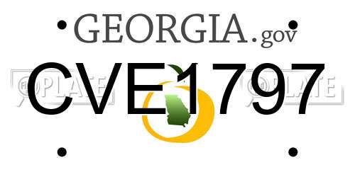 CVE1797 Georgia License Plate